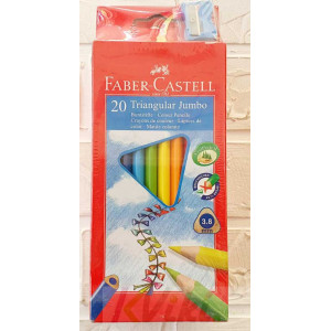 Кольорові олівці Faber Castell 20 Jumbo Кольорові олівці Faber Castell 20 Jumbo